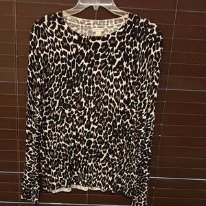 J. Crew Animal Print Knit Top